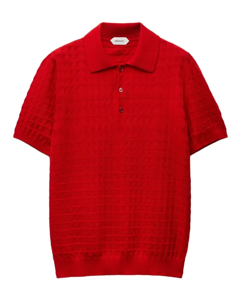 Versace wool knit polo - Rot Rot