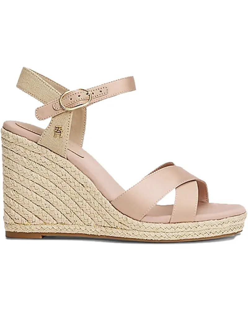 Tommy Hilfiger Wedge-Espadrilles mit Logo 102mm - Nude Nude