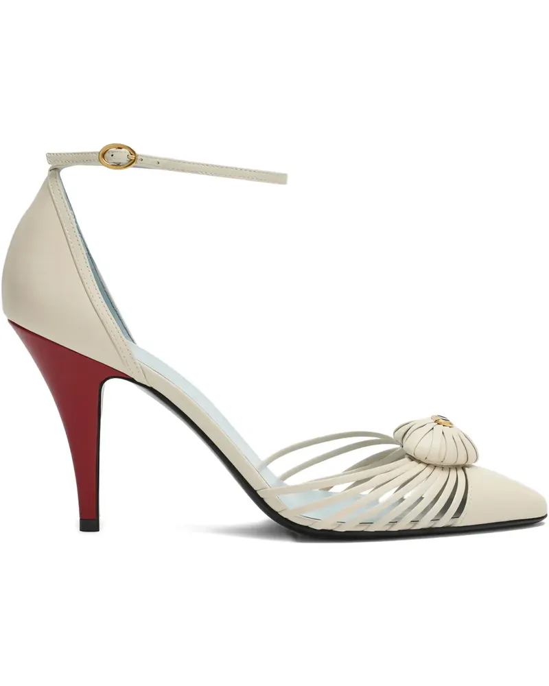 Valentino Garavani Pumps mit Herz-Schild 10mm - Nude Nude