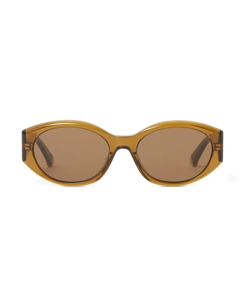 Stella McCartney Sonnenbrille mit geometrischem Gestell - Braun Braun