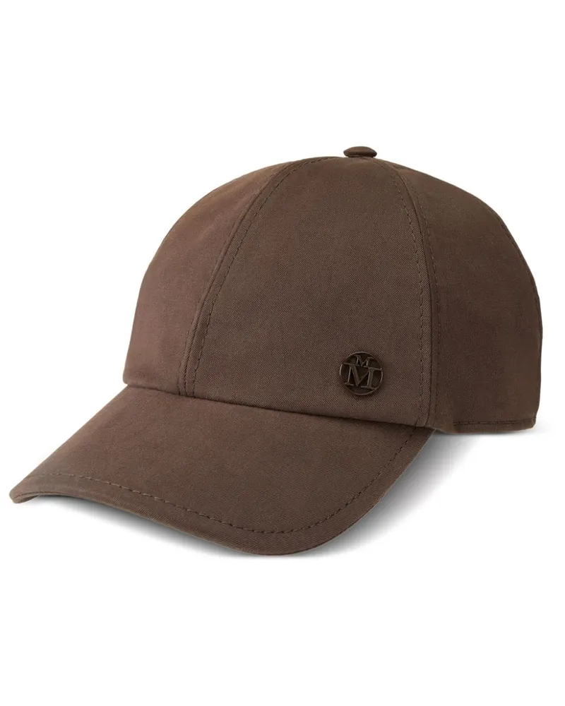 Maison Michel Baseballkappe mit Tiger-Patch - Braun Braun