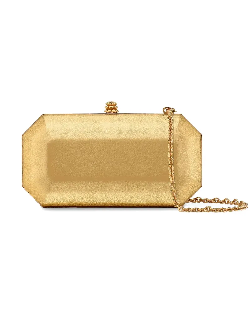 Tyler Ellis small Perry leather clutch bag - Gold Gold