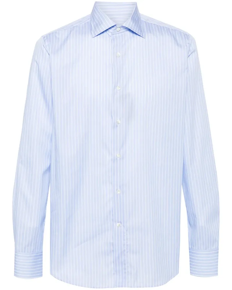 Canali Hemd mit Nadelstreifen - Blau Blau