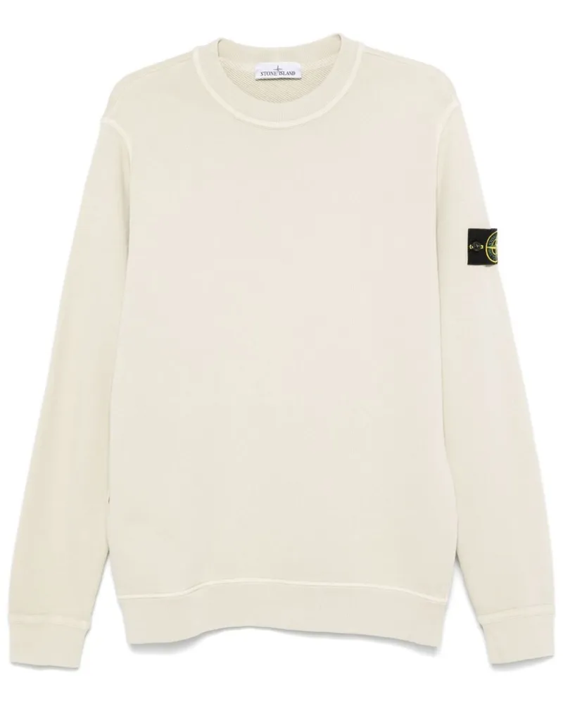 Stone Island Sweatshirt mit Kompass-Patch - Grün Grün