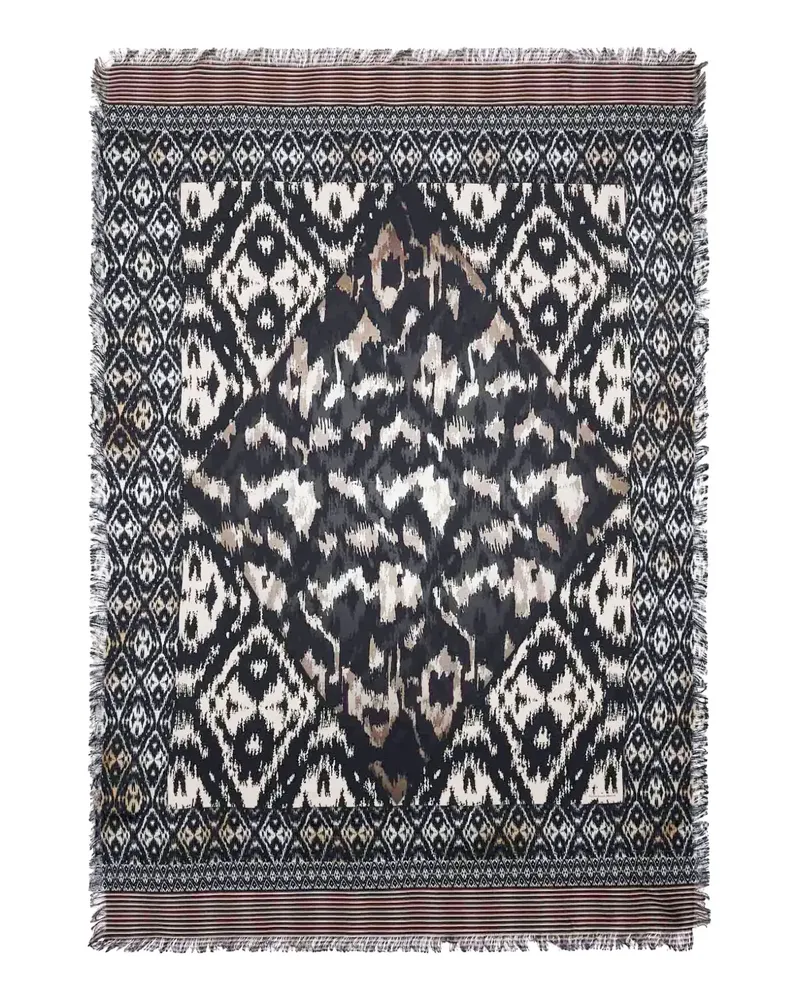 Pierre-Louis Mascia printed silk shawl - Schwarz Schwarz