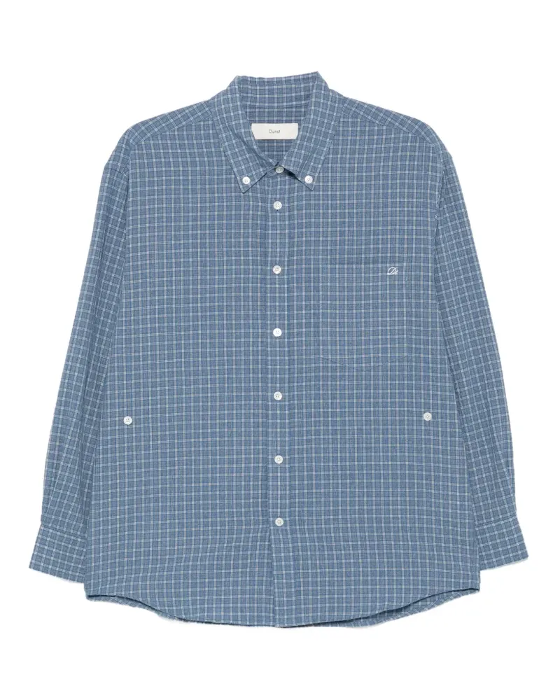 Dunst check-pattern shirt - Blau Blau