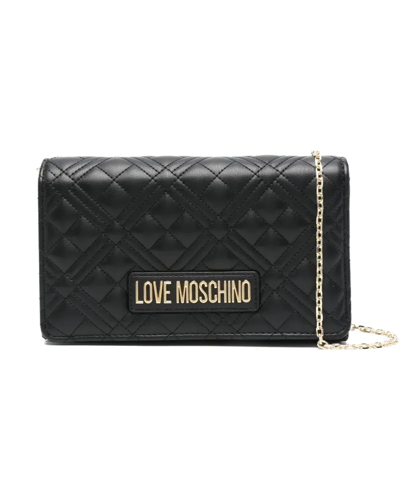 Moschino Gesteppte Umhängetasche - Schwarz Schwarz