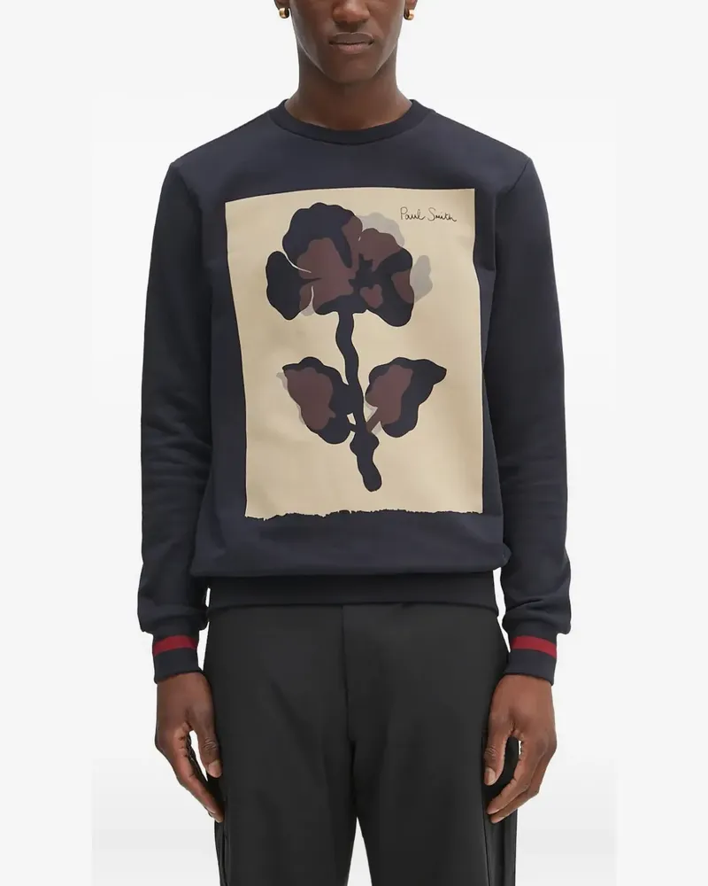 Paul Smith Sweatshirt mit Blumenprint - Blau Blau