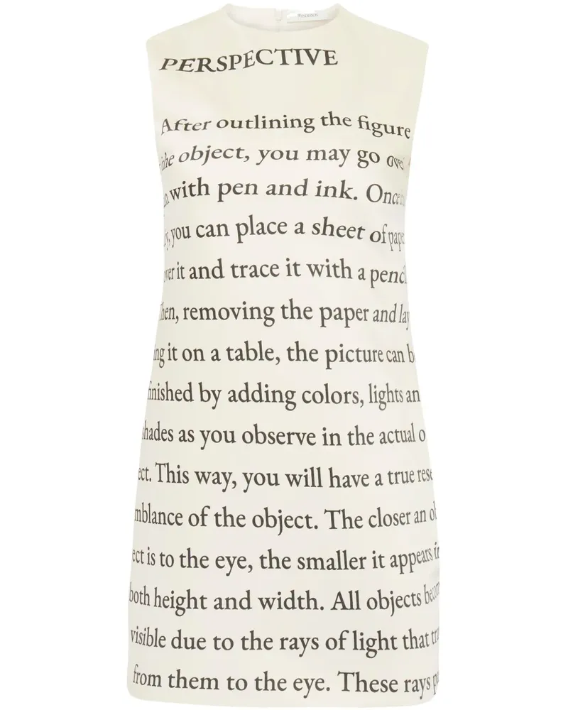 J.W.Anderson Minikleid mit Textprint - Nude Nude