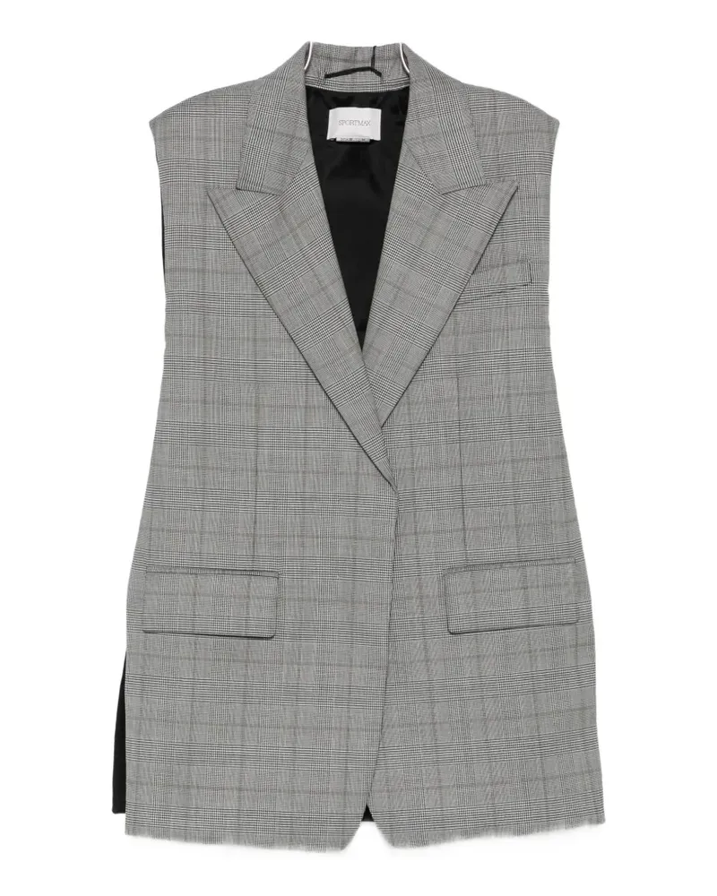 SPORTMAX Prince of Wales check sleeveless waistcoat - Weiß Weiß