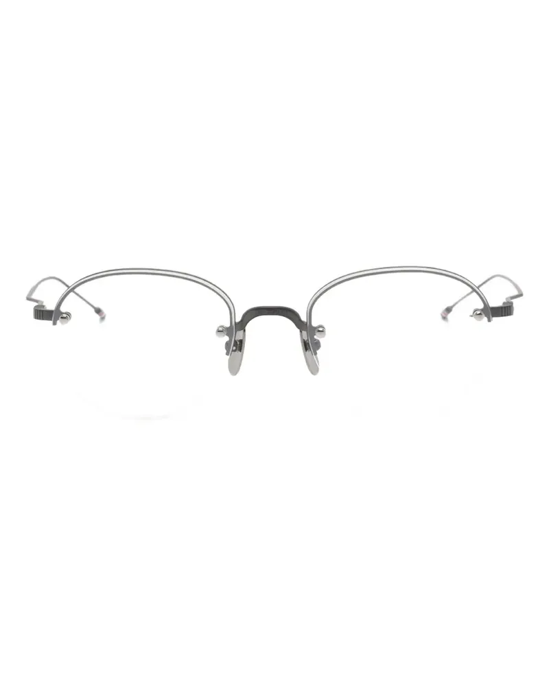 Thom Browne round glasses - Grau Grau