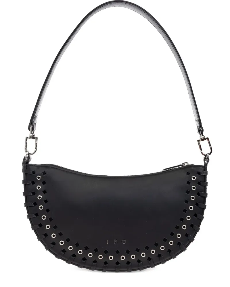 IRO Iri Arc O Schultertasche mit Ösendetail - Schwarz Schwarz