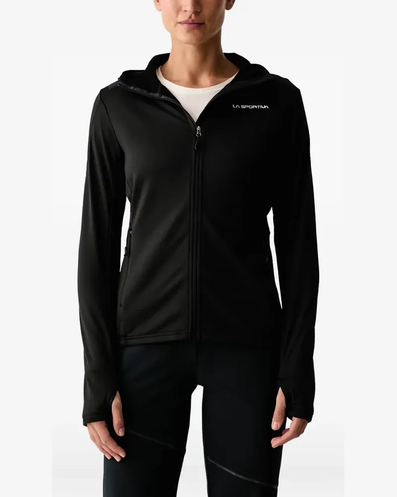 La Sportiva Chill Kapuzenjacke mit Logo-Print - Schwarz Schwarz