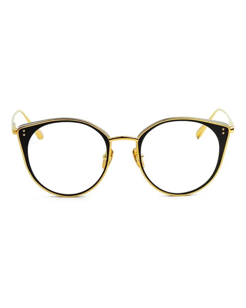 Linda Farrow Brille mit rundem Gestell - Gold Gold