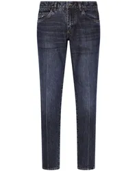 Dolce & Gabbana Halbhohe Slim-Fit-Jeans Blau