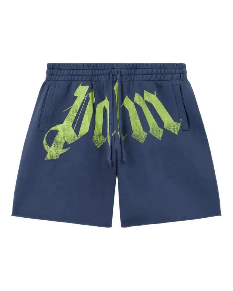 Palm Angels Shorts mit Logo - Blau Blau
