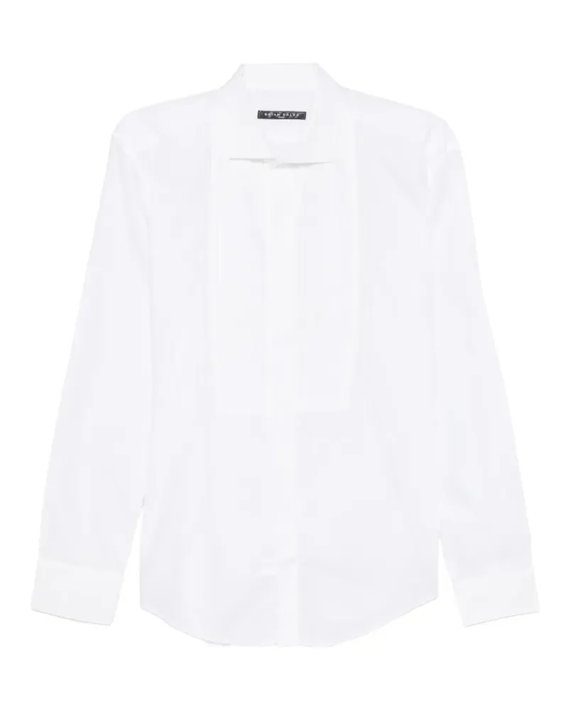 Brian Dales pleated bib-front shirt - Weiß Weiß