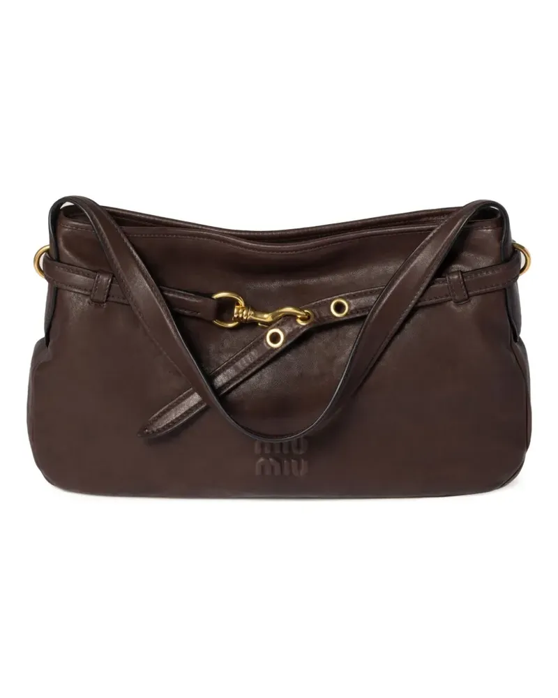 Miu Miu Aventure Schultertasche - Braun Braun