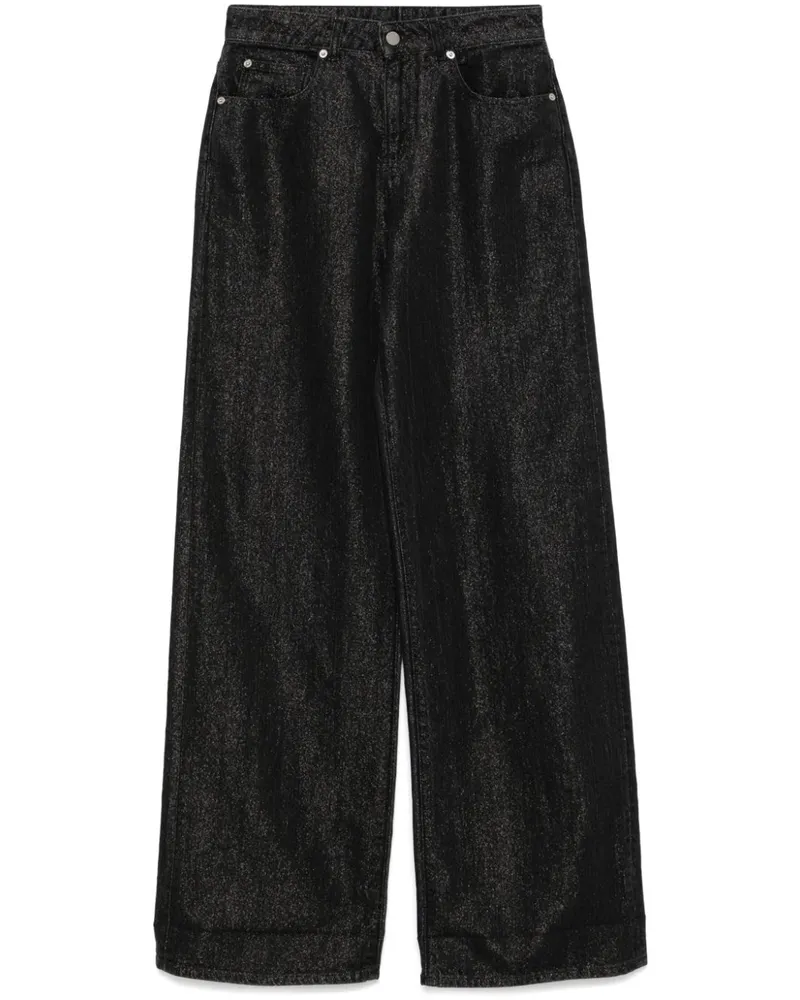 Emporio Armani Jeans mit weitem Bein - Schwarz Schwarz