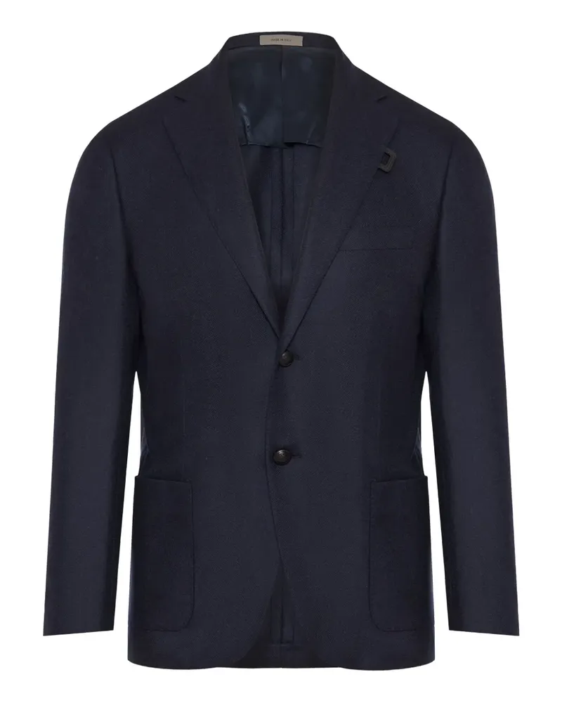 Corneliani Jack Sakko mit Fischgrätenmuster - Blau Blau