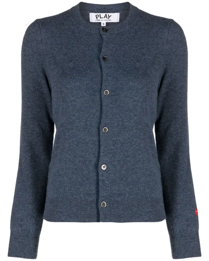 Comme des Garçons Melierter Cardigan - Blau Blau