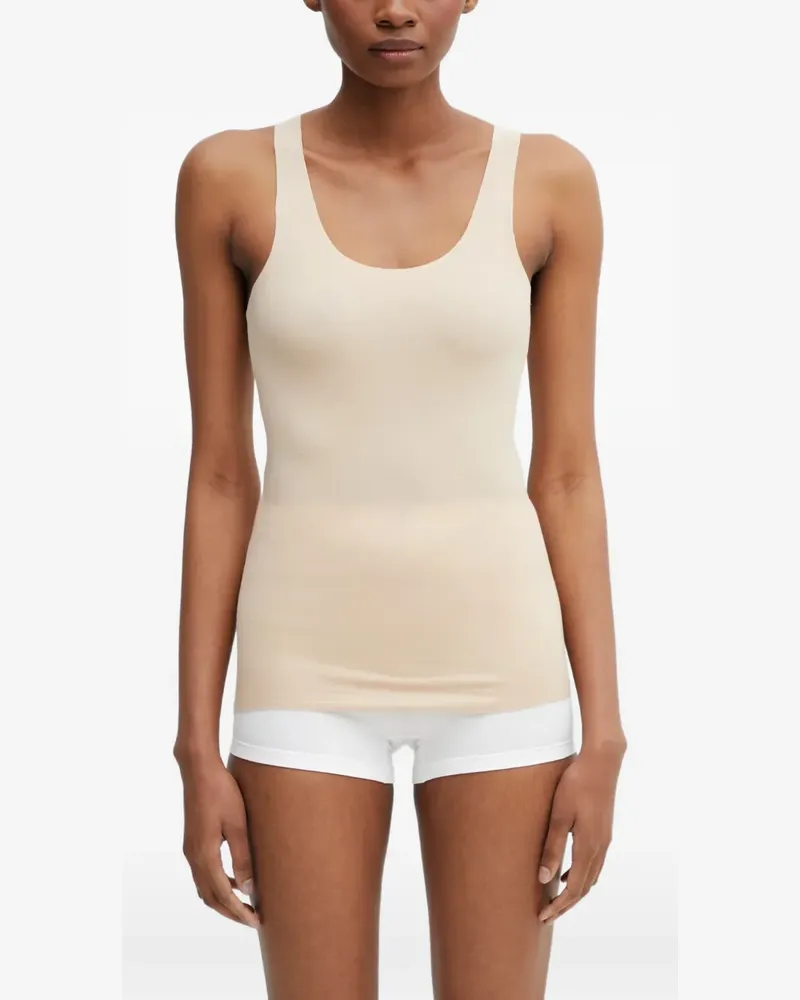 Maison Margiela logo-print tank top - Nude Nude