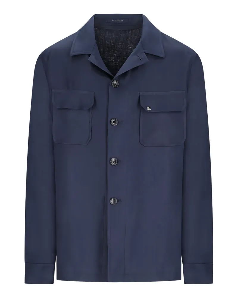Tagliatore flap-pocket button-up shirt jacket - Blau Blau