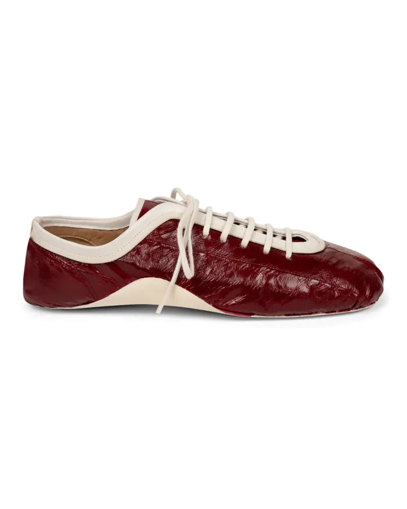 Dries van Noten Leren leather ballerina sneakers - Rot Rot