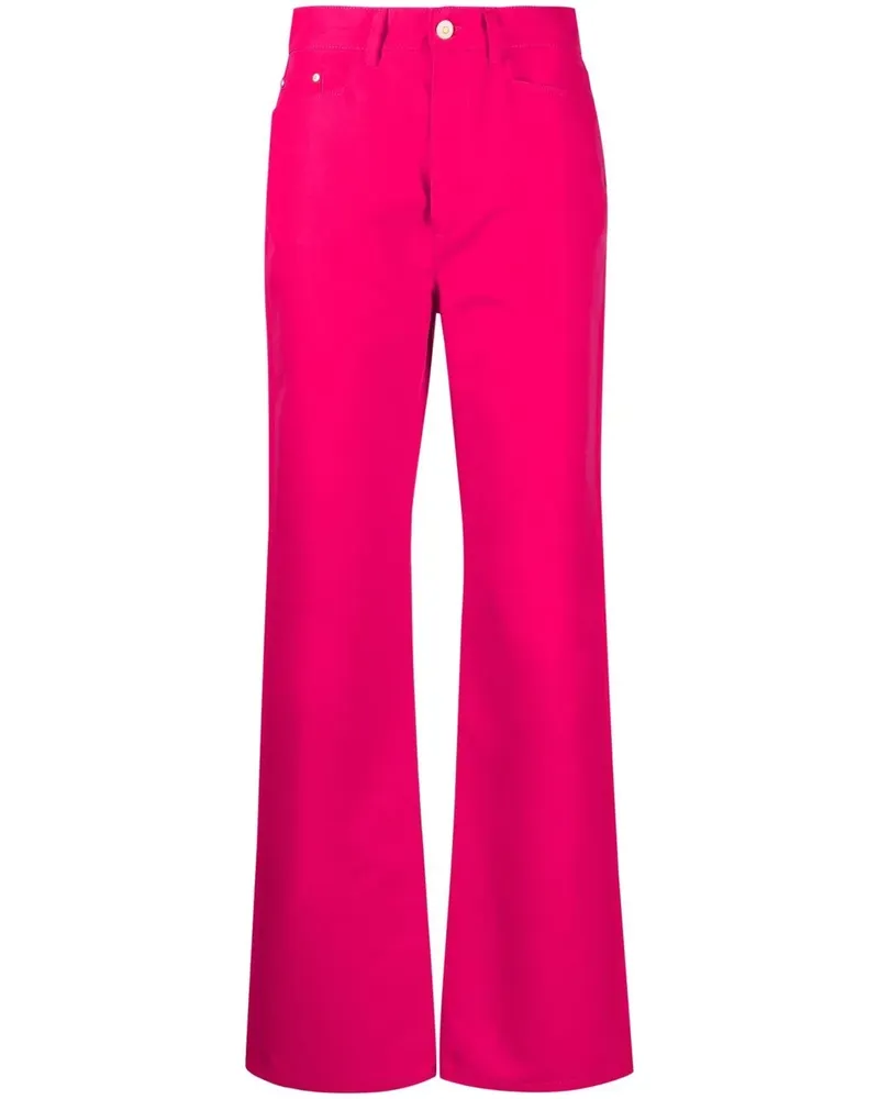 WANDLER Halbhohe Straight-Leg-Jeans - Rosa Rosa