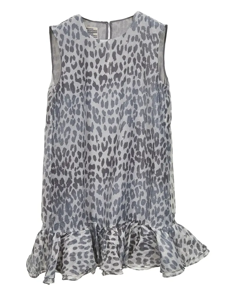 Baum und Pferdgarten Kleid mit Rüschen - Grau Grau