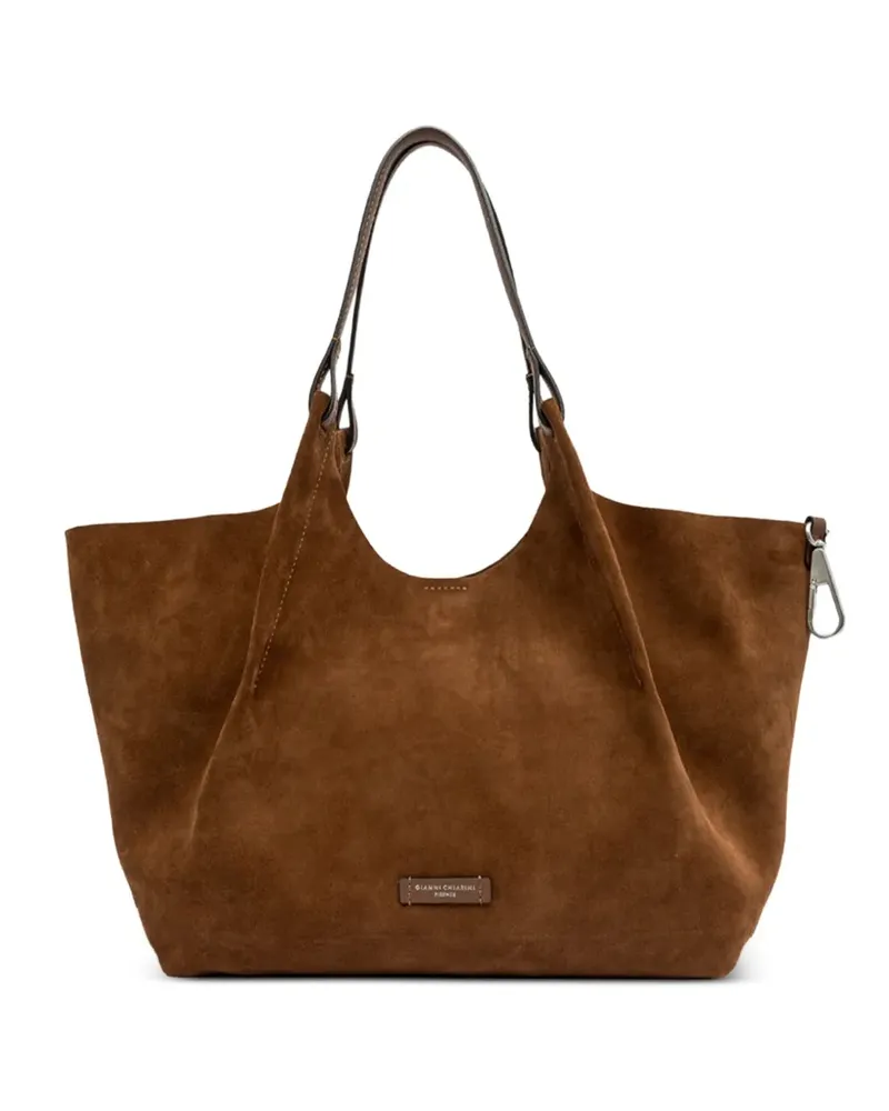Gianni Chiarini Dua Schultertasche aus Wildleder - Braun Braun