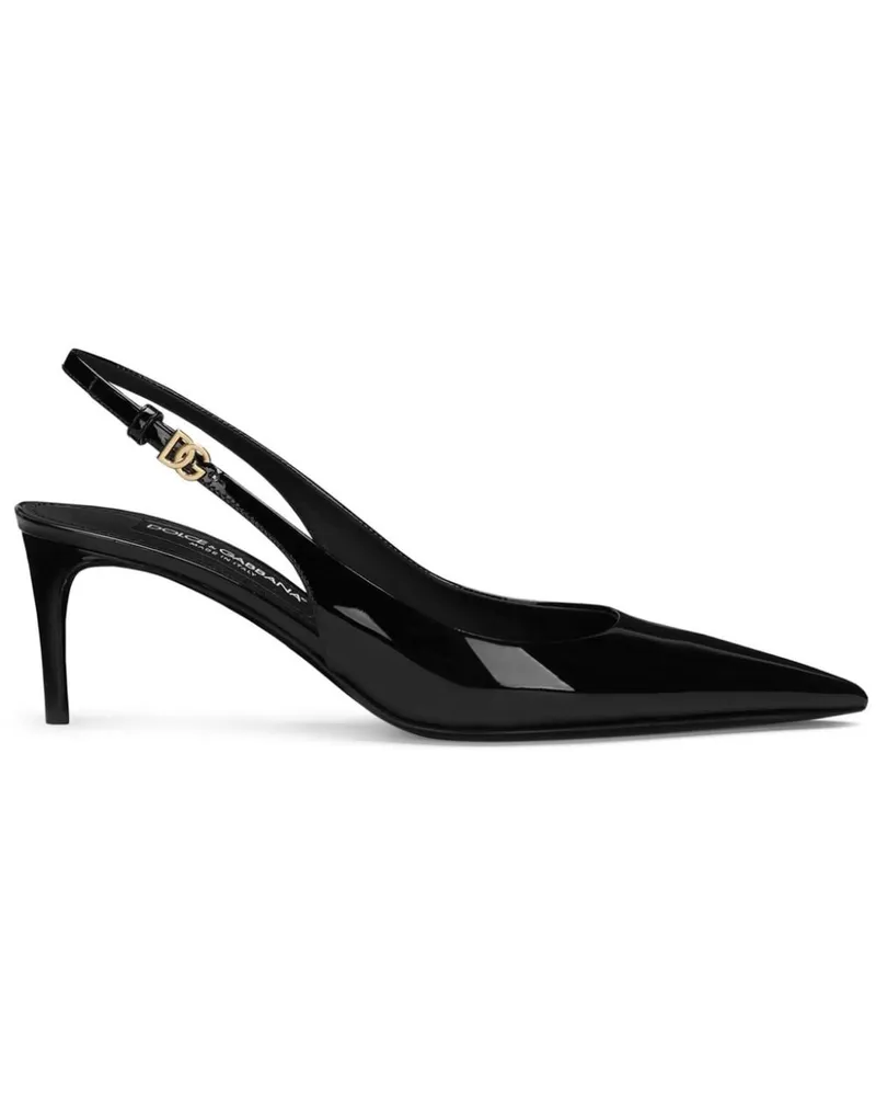 Dolce & Gabbana Slingback-Pumps mit DG-Logo - Schwarz Schwarz