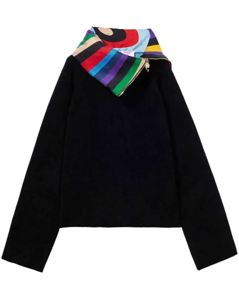 Emilio Pucci Samtpullover mit Iride-Print - Schwarz Schwarz