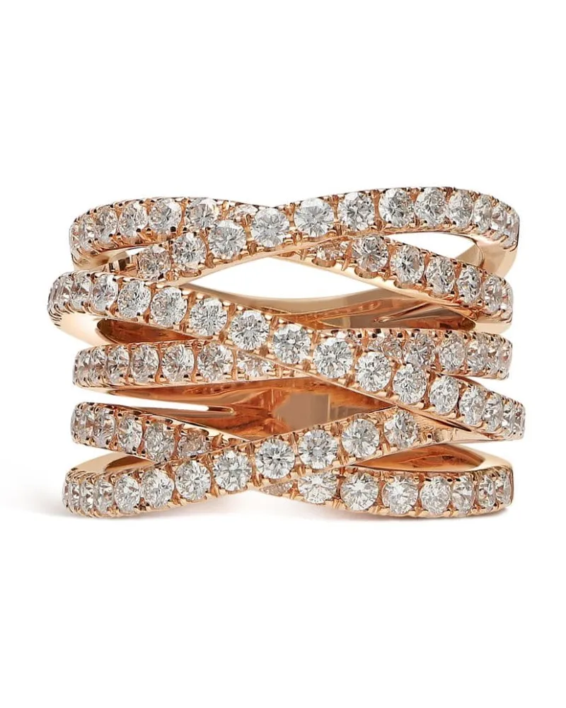 LEO PIZZO 18kt Rotgoldring mit Diamanten - Rosa Rosa