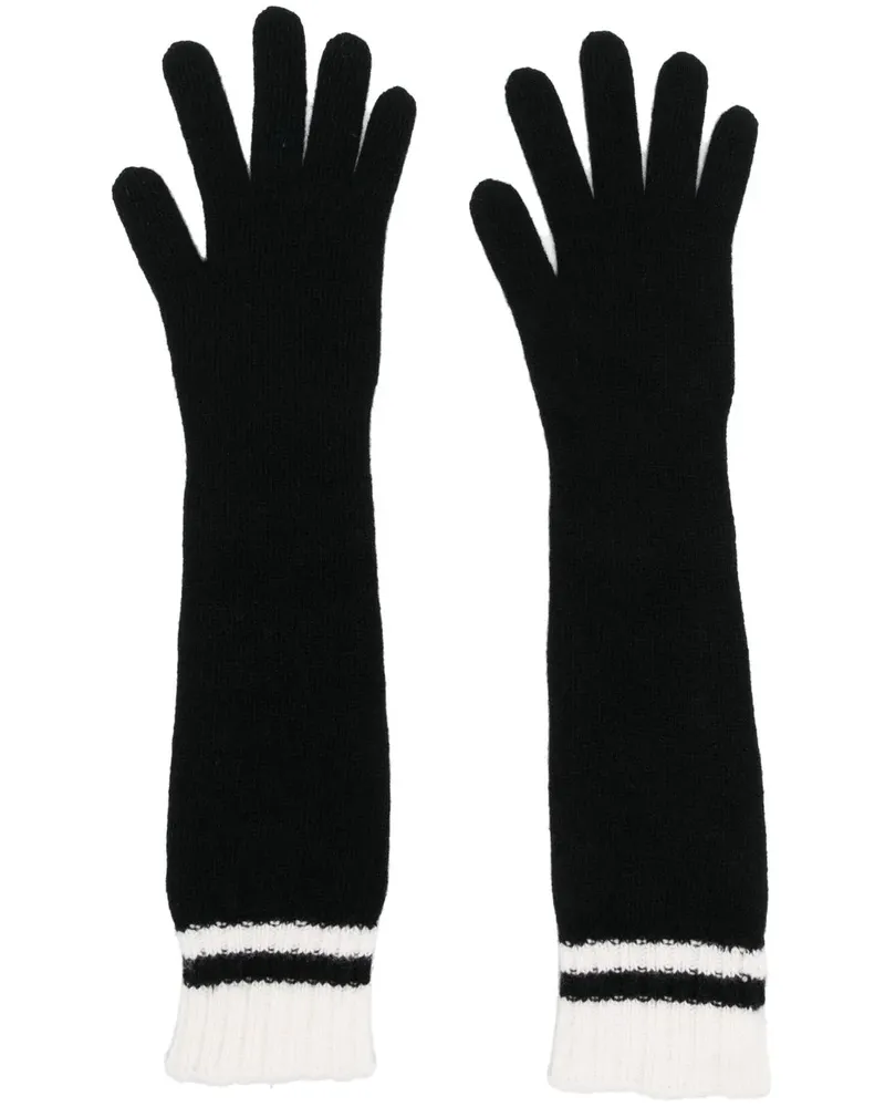 Alberta Ferretti Lange Handschuhe - Schwarz Schwarz