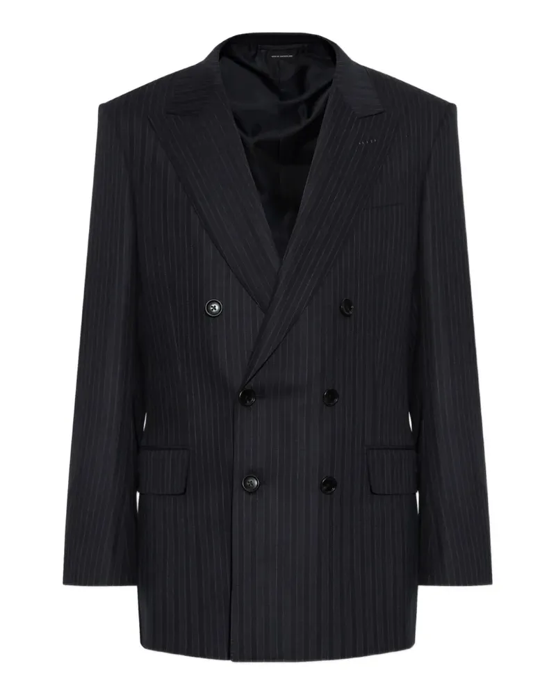Tom Ford double-breasted pinstripe blazer - Blau Blau
