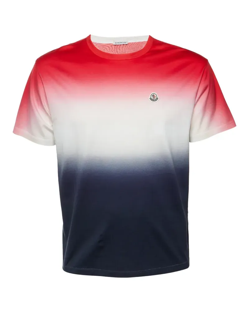 Moncler crew-neck short-sleeve cotton T-shirt - Rot Rot