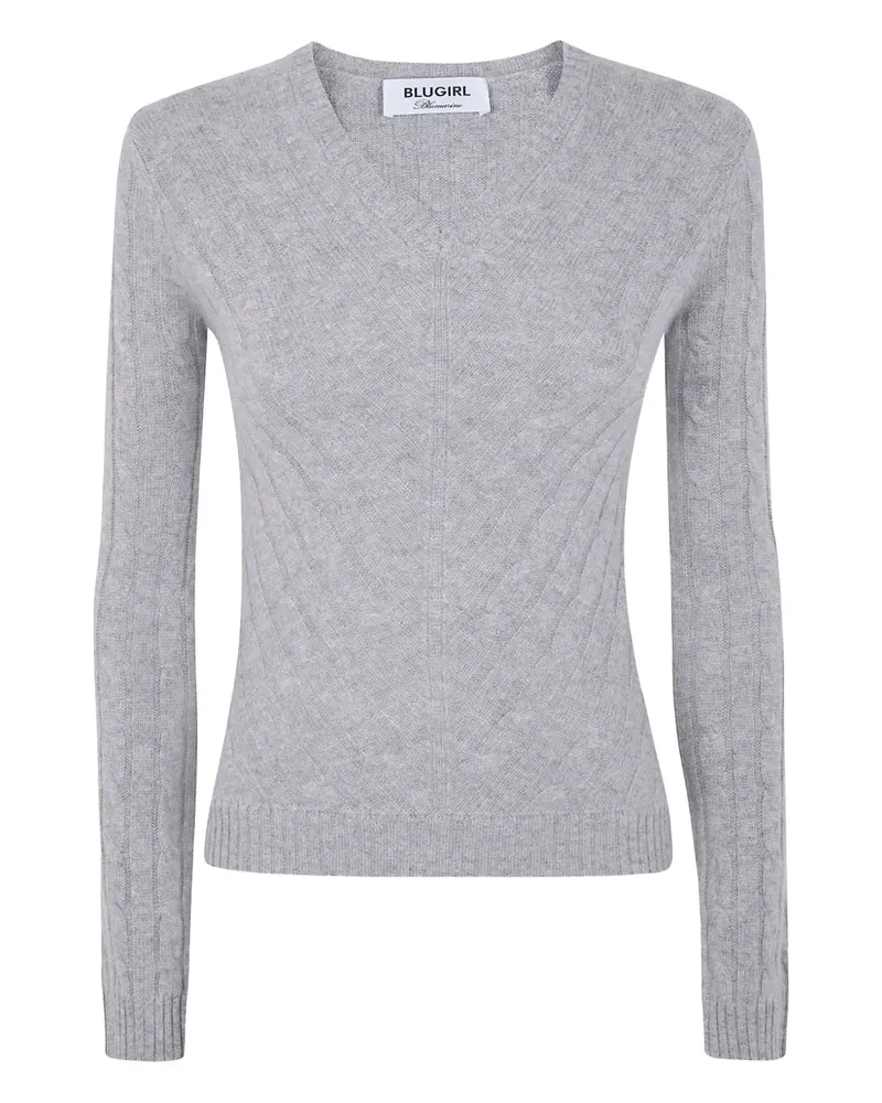 Blumarine Pullover mit V-Ausschnitt - Grau Grau