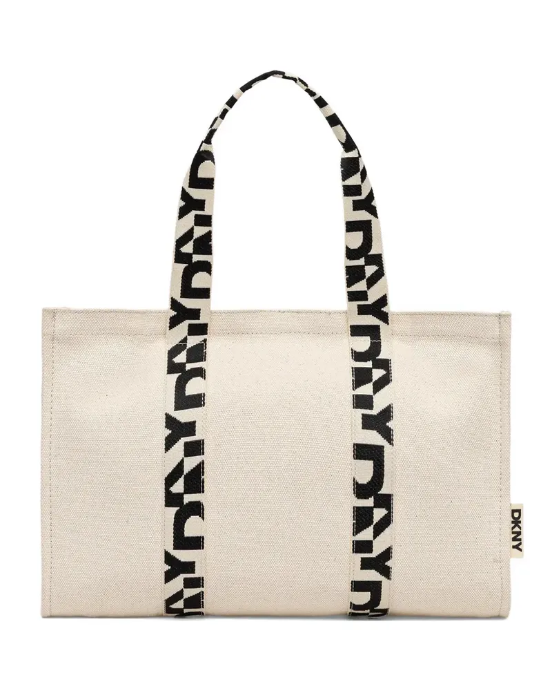 DKNY Handtasche mit Logo-Riemen - Nude Nude