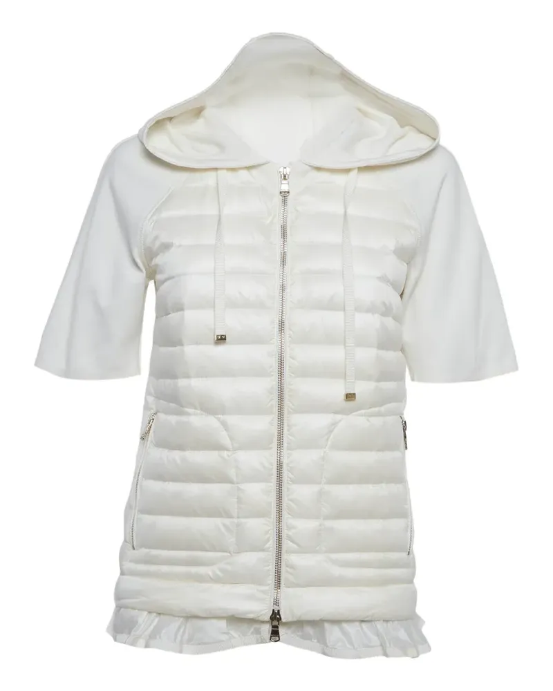 Moncler quilted short-sleeve jacket - Weiß Weiß