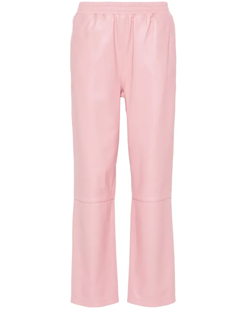 Arma Tapered-Hose aus Leder - Rosa Rosa