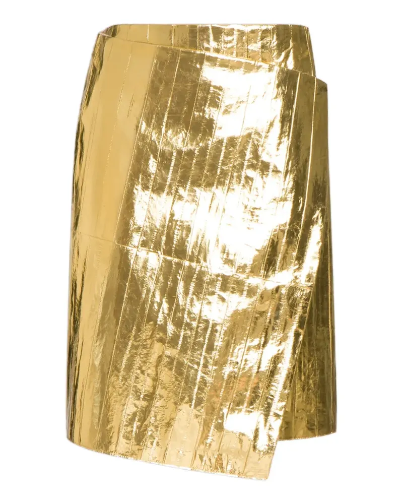 Alberta Ferretti Midirock mit Metallic-Effekt - Gold Gold