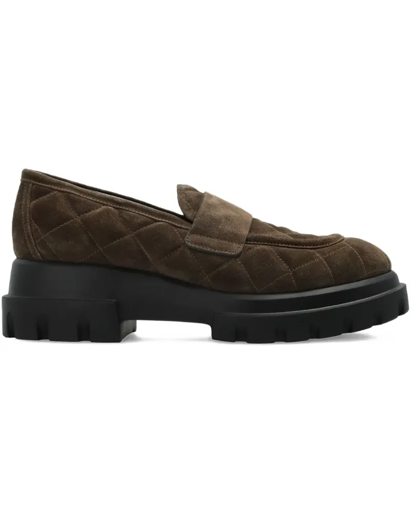 Attilio Giusti Leombruni 55mm quilted- design loafers - Braun Braun