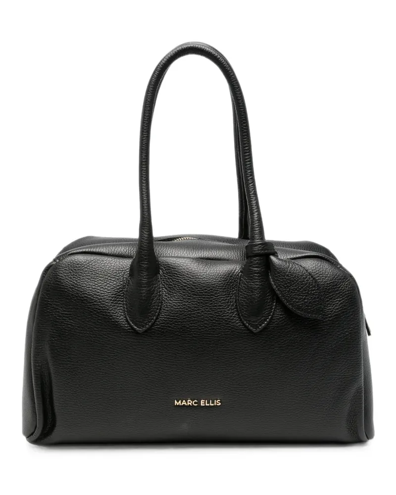 MARC ELLIS Bilbao pebble-texture shoulder bag - Schwarz Schwarz