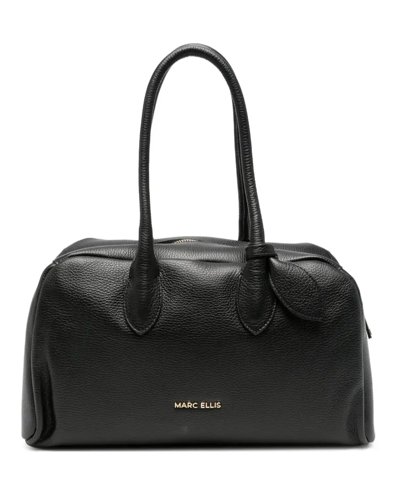 MARC ELLIS Bilbao Schultertasche mit gekörnter Struktur - Schwarz Schwarz
