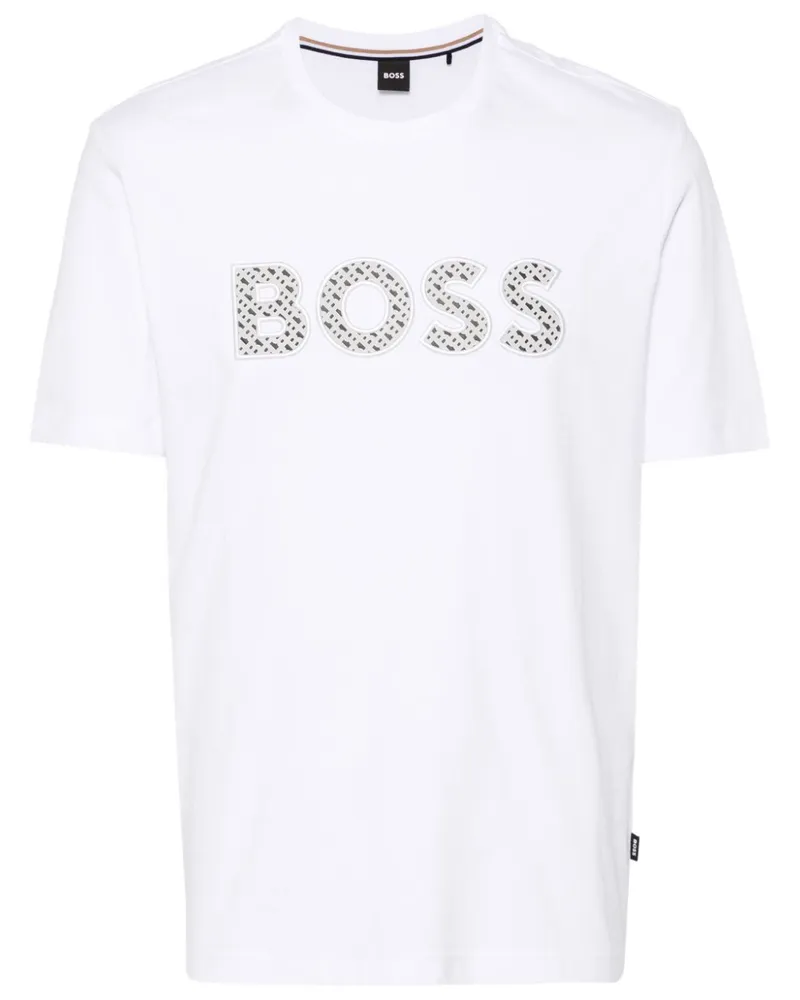 HUGO BOSS T-Shirt mit Logo-Patch - Weiß Weiß