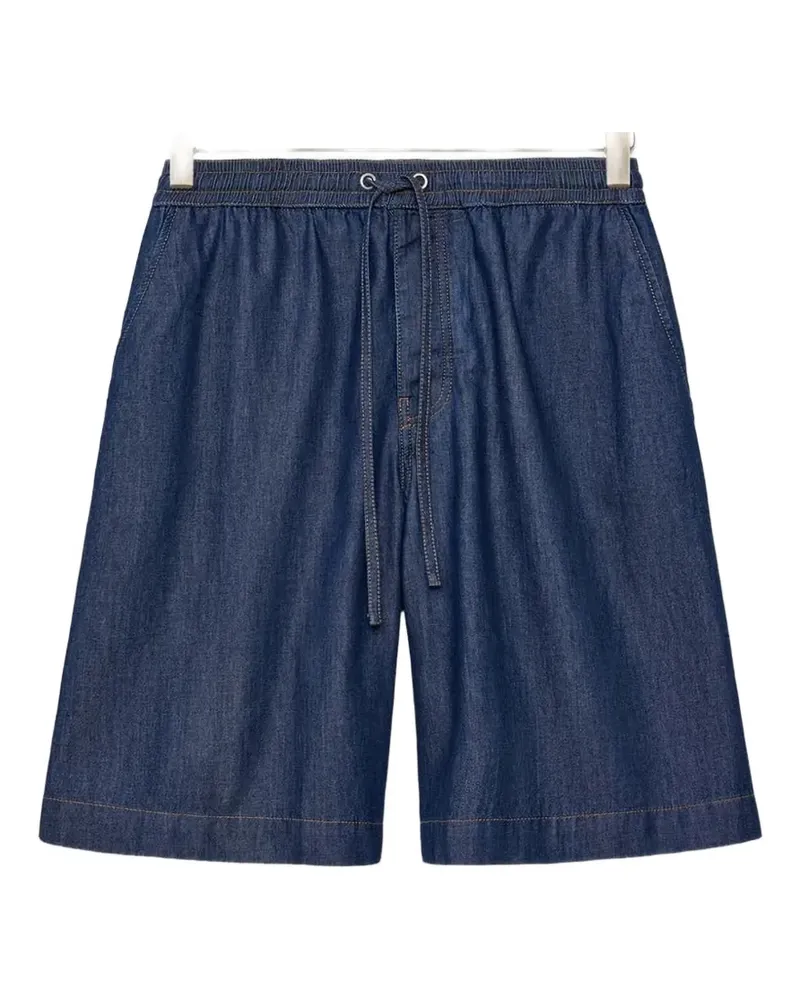 Loewe drawstring chambray shorts - Blau Blau