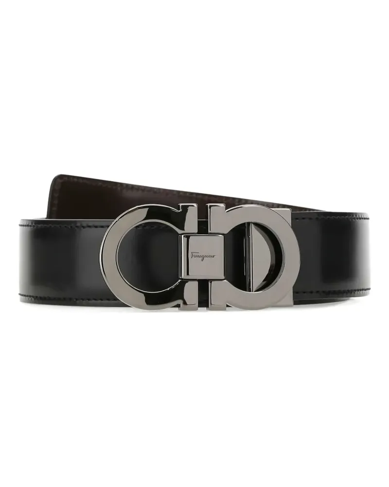 Ferragamo Wendbarer Ledergürtel - Schwarz Schwarz