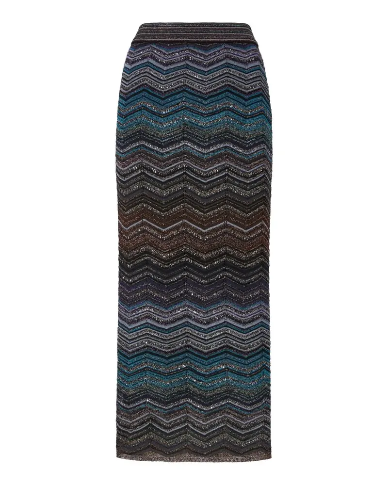 Missoni Langer Rock mit Zickzackmuster - Braun Braun