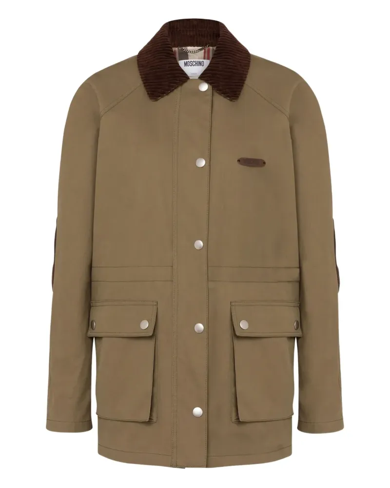 Moschino Utility-Jacke mit Cordkragen - Grün Grün